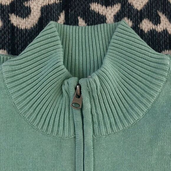 Mens greenish blue long sleeved Sweater - Picture 2 of 10